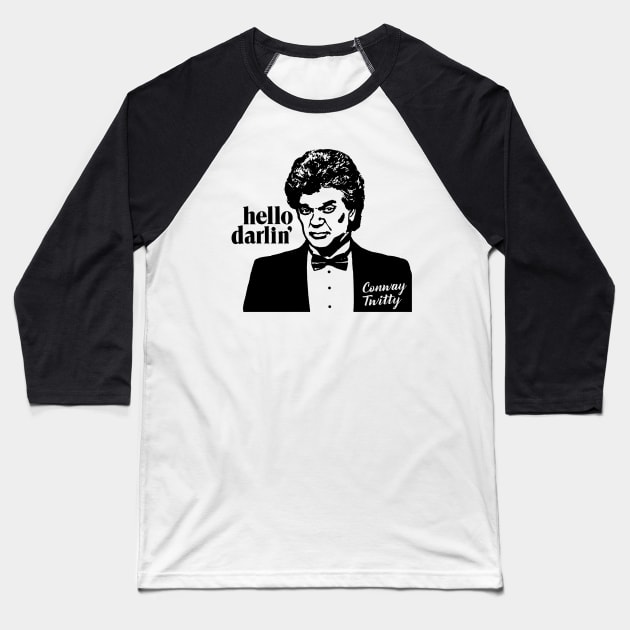 Conway Twitty Vintage Country Music Baseball T-Shirt by hegonij